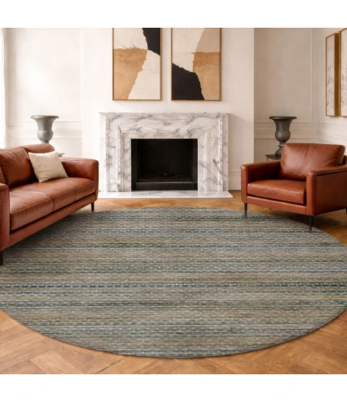 Dalyn Vico Teal VC6 8ft. x 8ft. Round Rug
