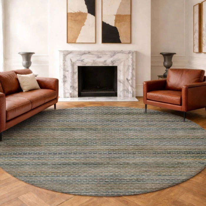 Dalyn Vico Teal VC6 8ft. x 8ft. Round Rug