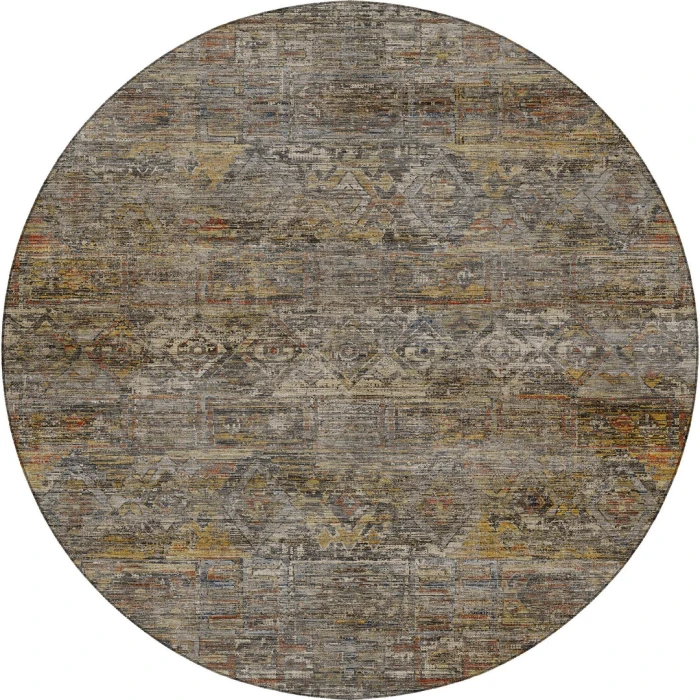 Dalyn Vico Gray VC7 8ft. x 8ft. Round Rug