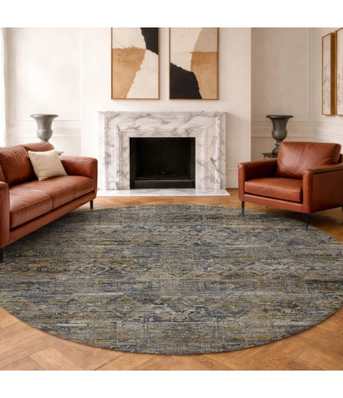 Dalyn Vico Blue VC7 8ft. x 8ft. Round Rug