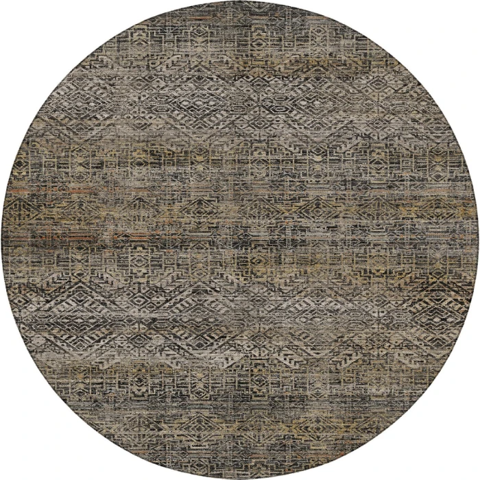 Dalyn Vico Black VC8 8ft. x 8ft. Round Rug