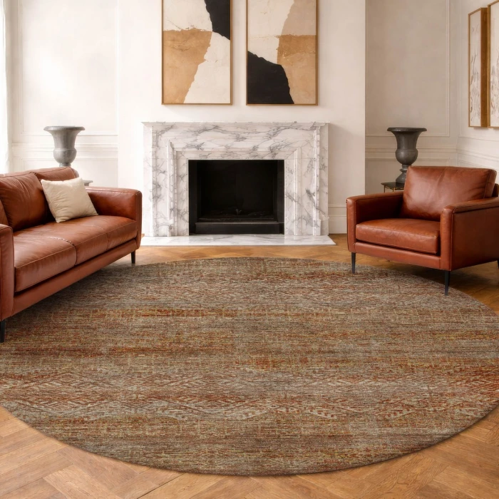 Dalyn Vico Orange VC8 8ft. x 8ft. Round Rug