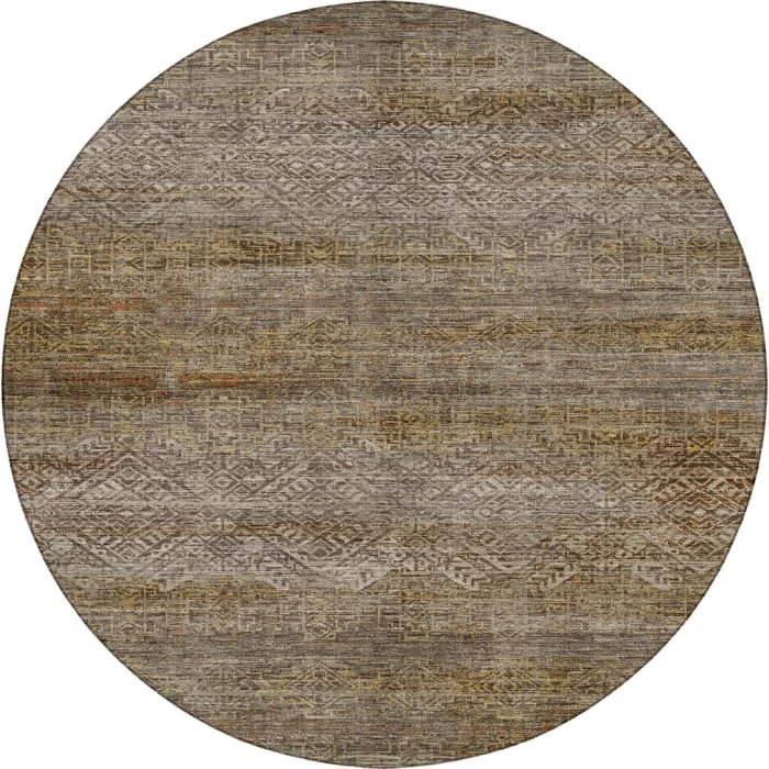Dalyn Vico Brown VC8 8ft. x 8ft. Round Rug