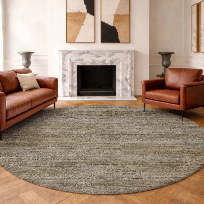 Dalyn Vico Brown VC9 8ft. x 8ft. Round Rug