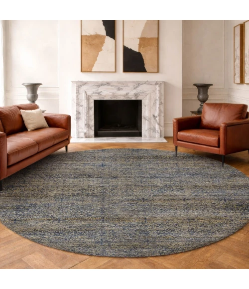 Dalyn Vico Blue VC9 8ft. x 8ft. Round Rug