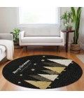 Dalyn Wonderland Black WN11 8ft. x 8ft. Rug