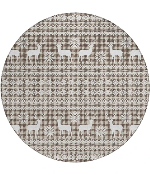 Dalyn Wonderland Brown WN28 8ft. x 8ft. Rug