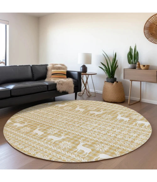 Dalyn Wonderland Gold WN28 8ft. x 8ft. Rug