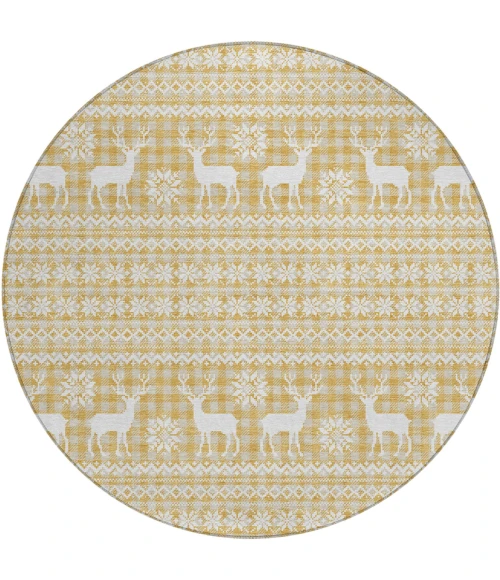 Dalyn Wonderland Gold WN28 8ft. x 8ft. Rug