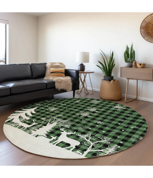 Dalyn Wonderland Green WN32 8ft. x 8ft. Rug