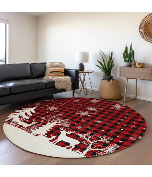 Dalyn Wonderland Red WN32 8ft. x 8ft. Rug