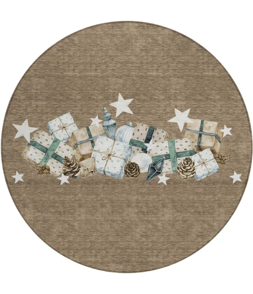 Dalyn Wonderland Brown WN33 8ft. x 8ft. Rug