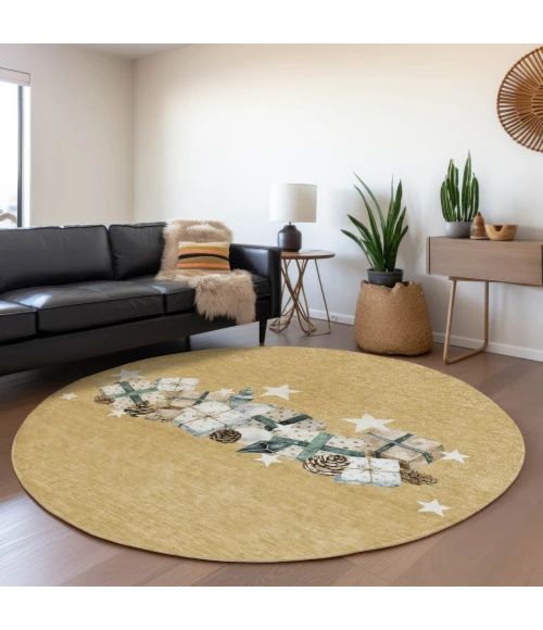 Dalyn Wonderland Gold WN33 8ft. x 8ft. Rug