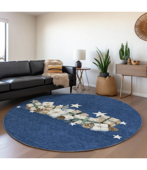 Dalyn Wonderland Blue WN33 8ft. x 8ft. Rug