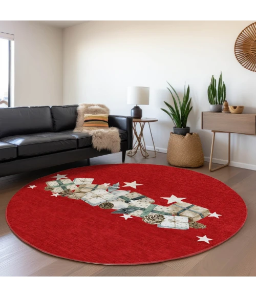 Dalyn Wonderland Red WN33 8ft. x 8ft. Rug