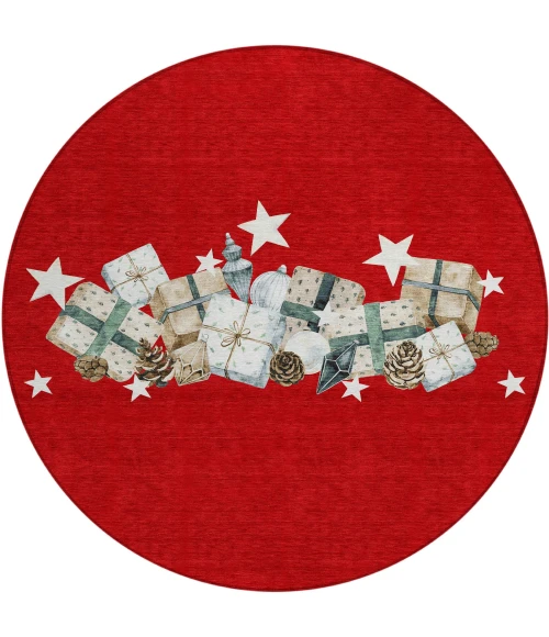 Dalyn Wonderland Red WN33 8ft. x 8ft. Rug