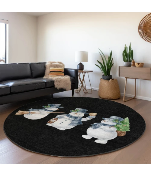 Dalyn Wonderland Black WN34 8ft. x 8ft. Rug