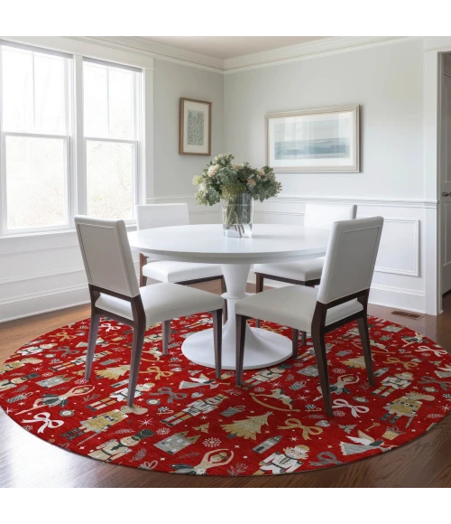 Dalyn Wonderland Red WN35 8ft. x 8ft. Rug
