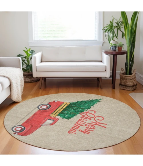 Dalyn Wonderland Brown WN4 8ft. x 8ft. Rug