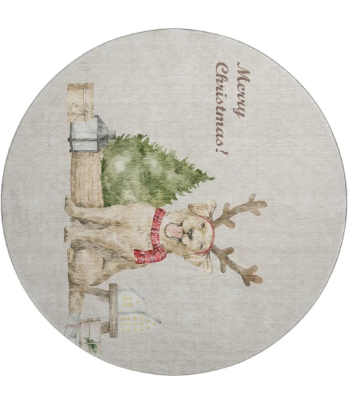 Dalyn Wonderland Brown WN8 8ft. x 8ft. Rug