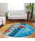 Dalyn Wonderland Blue WN9 8ft. x 8ft. Rug