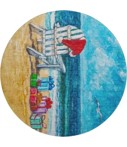 Dalyn Wonderland Blue WN9 8ft. x 8ft. Rug