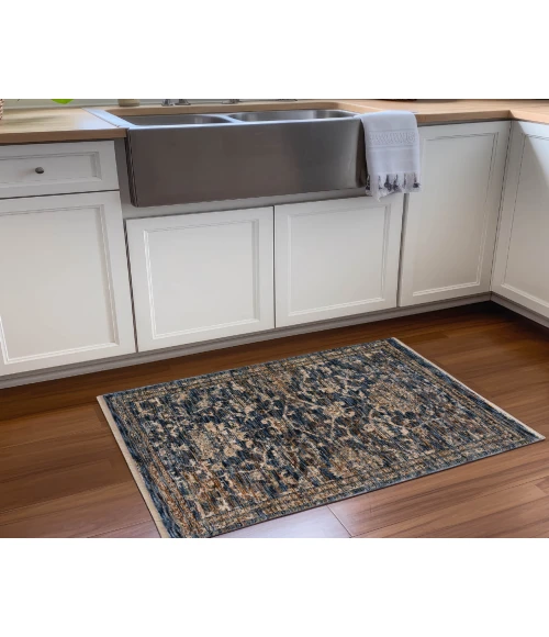 Dalyn Yarra YA1 Navy 1'8" x 2'6" Rug