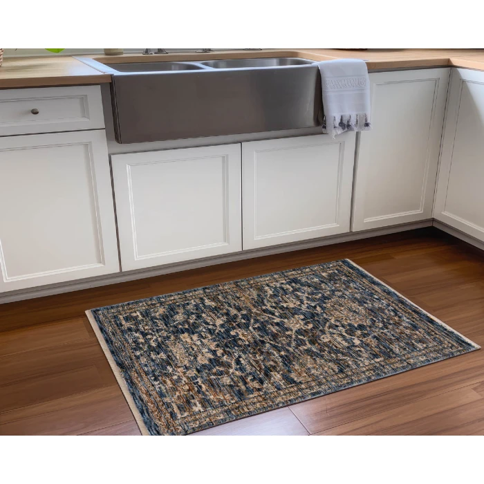 Dalyn Yarra YA1 Navy 1'8" x 2'6" Rug