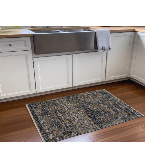 Dalyn Yarra YA6 Navy 1'8" x 2'6" Rug