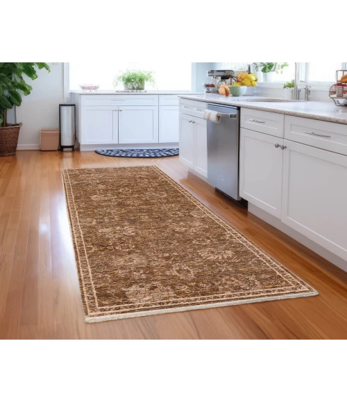 Dalyn Yarra YA7 Chocolate 2'3" x 7'10" Runner Rug