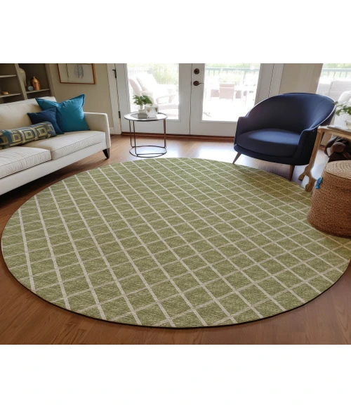 Dalyn Indoor/Outdoor York YO1 Aloe Washable 6' x 6' Rug