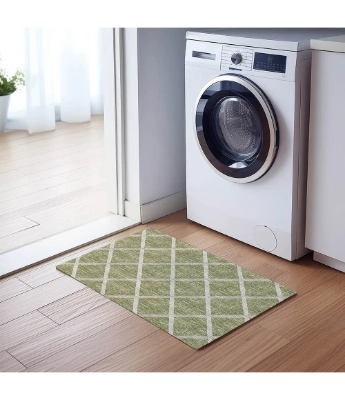 Dalyn Indoor/Outdoor York YO1 Aloe Washable 1'8" x 2'6" Rug