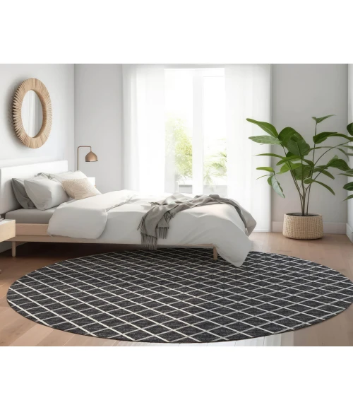 Dalyn Indoor/Outdoor York YO1 Black Washable 10' x 10' Rug