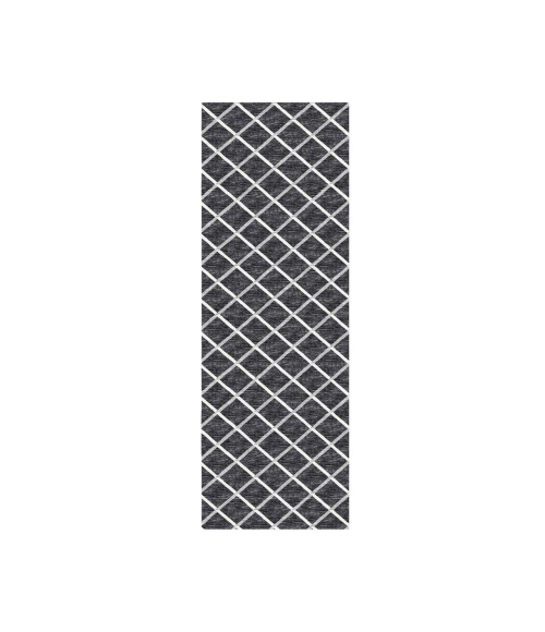 Dalyn Indoor/Outdoor York YO1 Black Washable 2'3" x 12' Rug