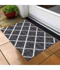 Dalyn Indoor/Outdoor York YO1 Black Washable 1'8" x 2'6" Rug
