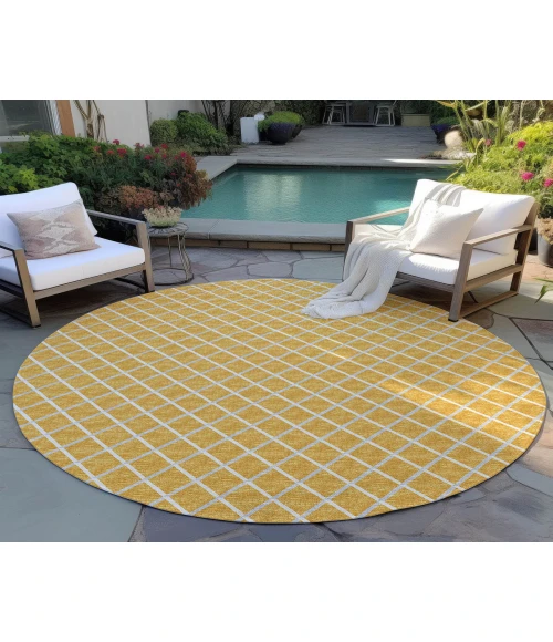 Dalyn Indoor/Outdoor York YO1 Gold Washable 6' x 6' Rug