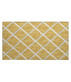 Dalyn Indoor/Outdoor York YO1 Gold Washable 1'8" x 2'6" Rug