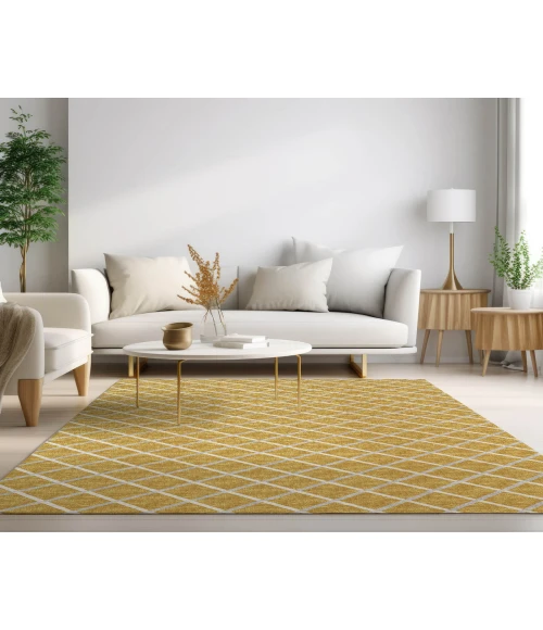 Dalyn Indoor/Outdoor York YO1 Gold Washable 9' x 12' Rug