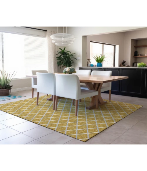 Dalyn Indoor/Outdoor York YO1 Gold Washable 9' x 12' Rug