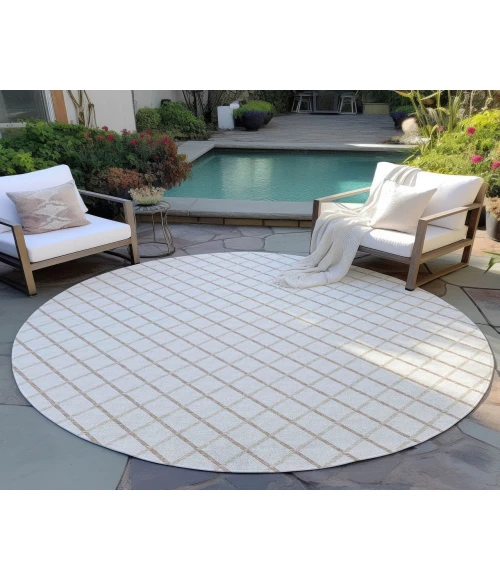 Dalyn Indoor/Outdoor York YO1 Ivory Washable 6' x 6' Rug