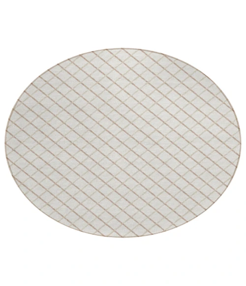 Dalyn Indoor/Outdoor York YO1 Ivory Washable 6' x 6' Rug