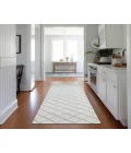 Dalyn Indoor/Outdoor York YO1 Ivory Washable 2'3" x 12' Rug