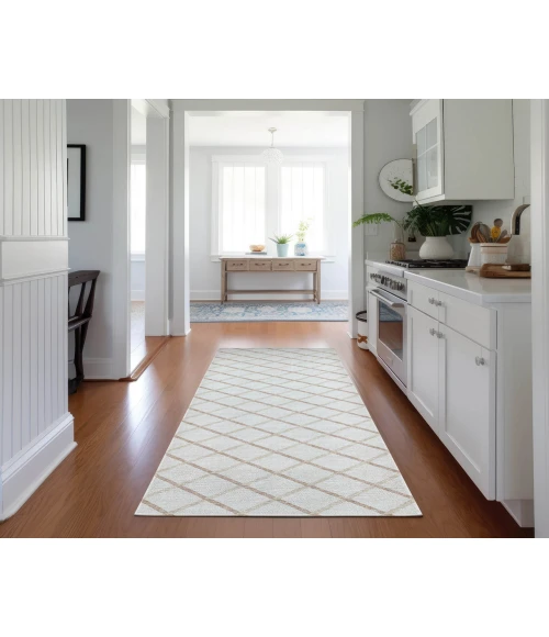 Dalyn Indoor/Outdoor York YO1 Ivory Washable 2'3" x 12' Rug