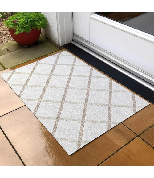Dalyn Indoor/Outdoor York YO1 Ivory Washable 1'8" x 2'6" Rug