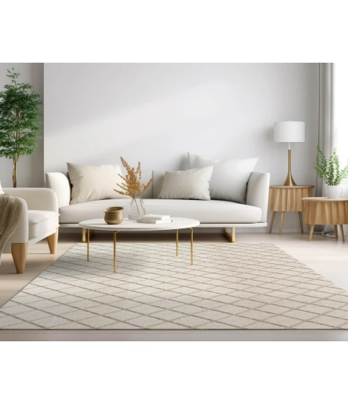 Dalyn Indoor/Outdoor York YO1 Ivory Washable 3' x 5' Rug