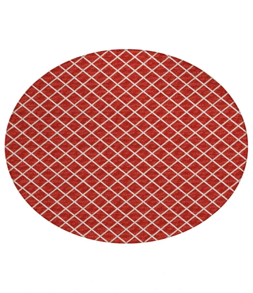 Dalyn Indoor/Outdoor York YO1 Red Washable 4' x 4' Rug
