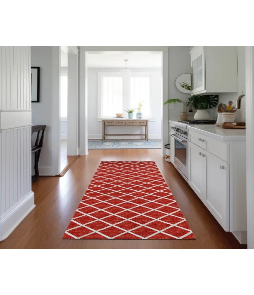Dalyn Indoor/Outdoor York YO1 Red Washable 2'3" x 10' Rug