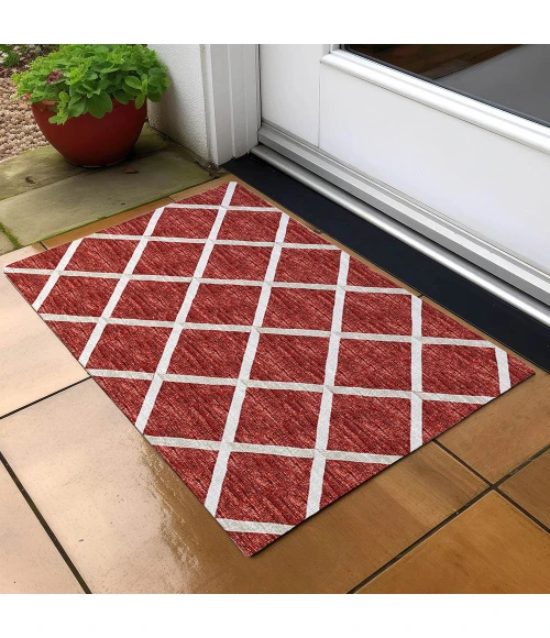 Dalyn Indoor/Outdoor York YO1 Red Washable 1'8" x 2'6" Rug
