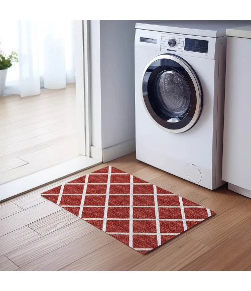 Dalyn Indoor/Outdoor York YO1 Red Washable 1'8" x 2'6" Rug