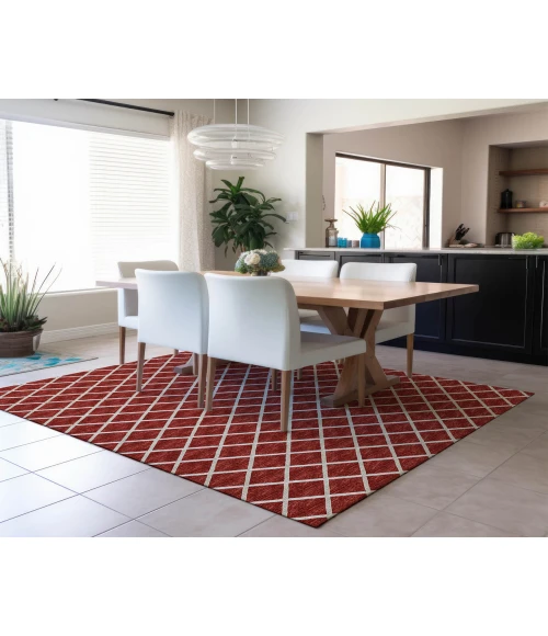 Dalyn Indoor/Outdoor York YO1 Red Washable 3' x 5' Rug